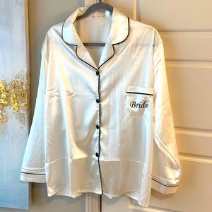 BRIDE satin pj set